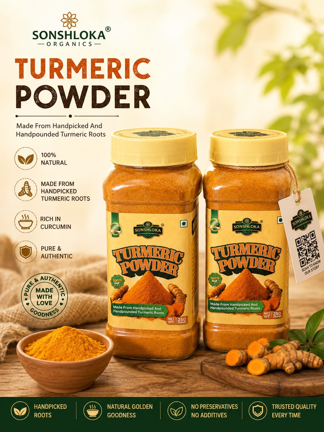 Organic Turmeric (Higher curcumin approximate ~6%)